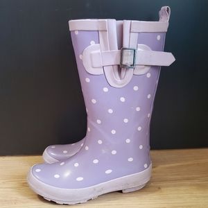 3/$25 Super Cute Purple Polka Dot Rain boots